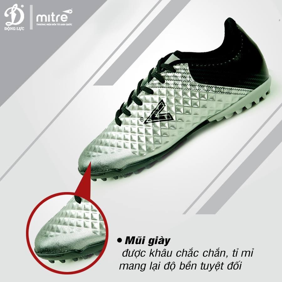 Giày bóng đá sân cỏ nhân tạo Mitre MT180204B (màu bạc)
